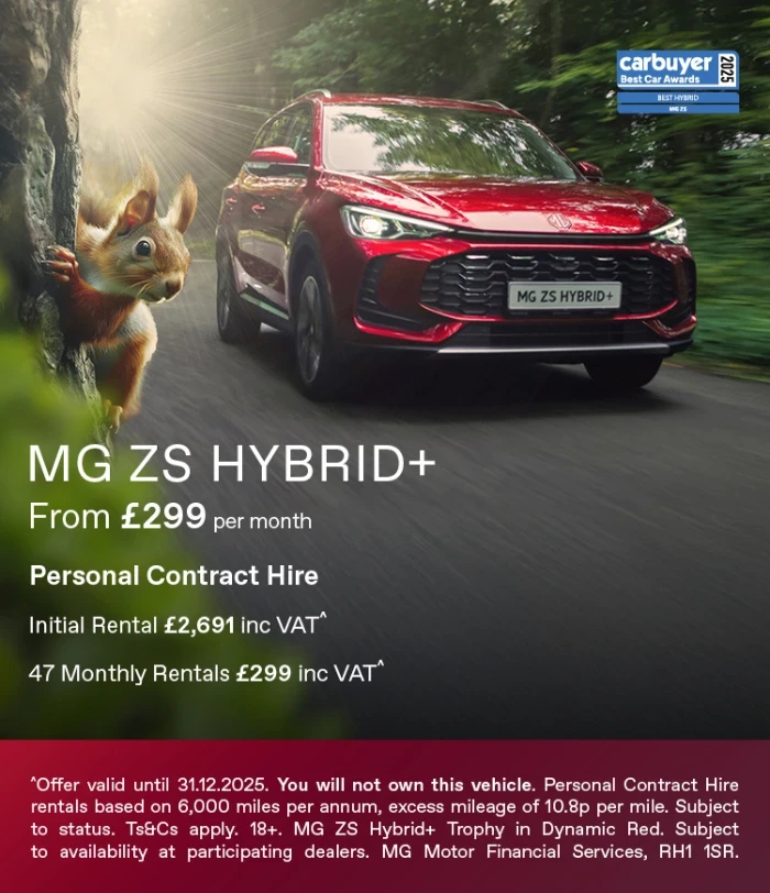 Drive Smarter with the MG ZS Hybrid+ from just £299 per month!